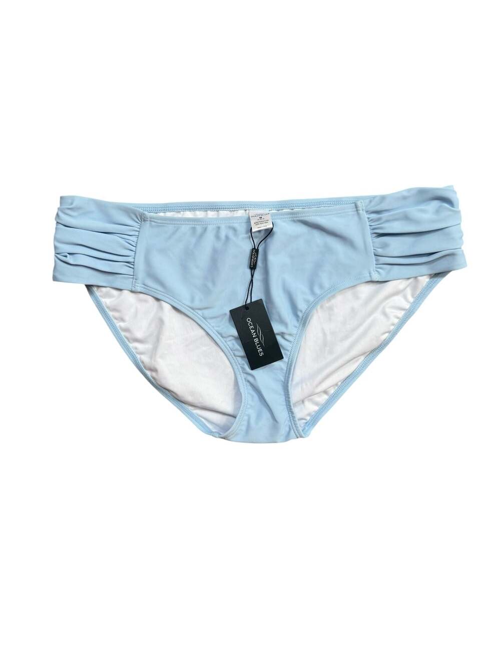 Ocean Blues Women's Full Coverage Bikini Swim Bottom Light Blue M